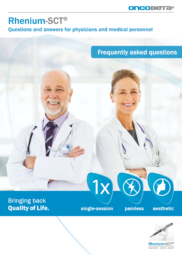 Brochure for Frequently asked questions with two doctors on the cover